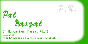 pal maszal business card